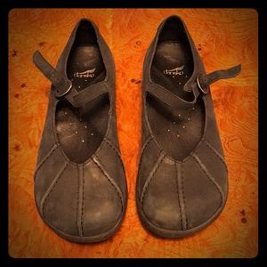 Black suede Dansko maryjanes sz 40